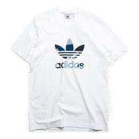 adidas originals Camouflage Logo Printing Short Sleeve White DX3676