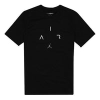 حذاء Air Jordan Dri-Fit Air المطبوع بأكمام قصيرة باللون الأسود CN3576-010