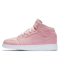 (GS) حذاء Air Jordan 1 Retro Mid "وردي" 554725-620
