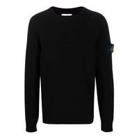 سترة صوفية من صوف الحملان من STONE ISLAND باللون الأسود 7515505A3-V0029