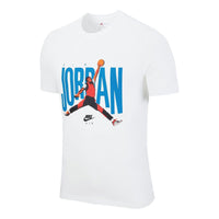 حذاء رياضي Air Jordan Jumpman رجالي محبوك بياقة دائرية وطباعة شعار DH9519-100 باللون الأبيض