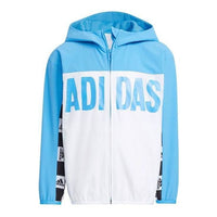 (GS) جاكيتات adidas Originals Logo باللون الأزرق HM5191