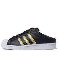 (WMNS) حذاء adidas Superstar Mule 'Black Gold Metallic' FZ2268