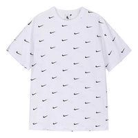 تي شيرت رجالي Nike Nrg Swoosh Logo مطبوع بالكامل ومطرز بأكمام قصيرة CK4094-100