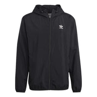 adidas originals Trefoil Essentials Windbreaker Jacket 'Black' IA6362