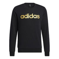 بلوفر رجالي رياضي برقبة دائرية من adidas neo Ce Brnded Swt Logo Printing باللون الأسود HD4691