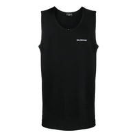 بلوزة Balenciaga فضفاضة بدون أكمام "أسود" 697880TMVM31070