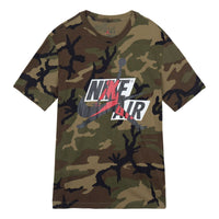 تيشيرت Air Jordan Jumpman Classics Camo Camouflage باللون الأخضر الزيتوني CU2074-222
