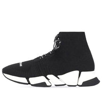 حذاء رياضي Balenciaga Speed ​​2.0 برباط "أسود وأبيض" 617258W2DB21015