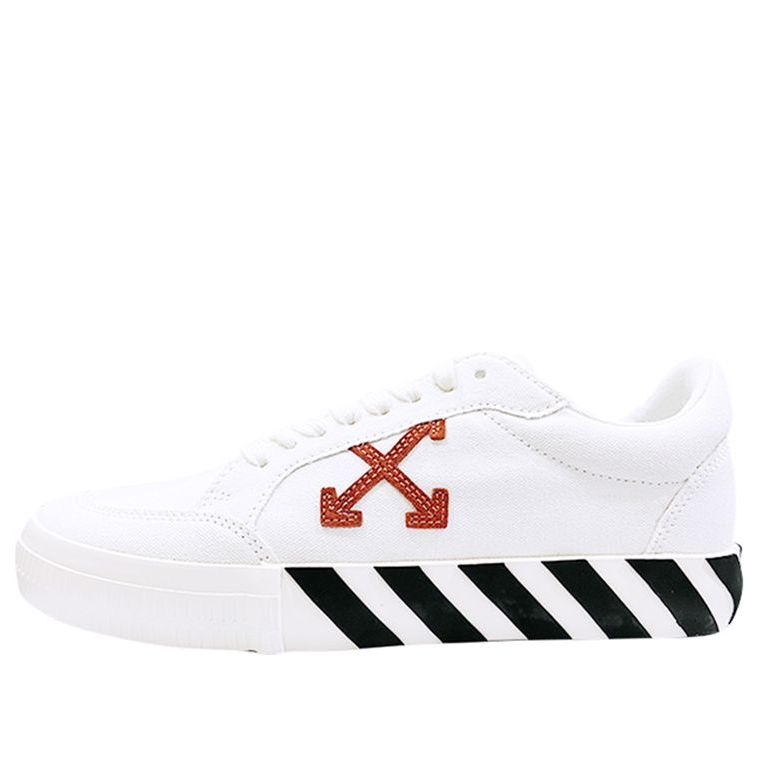 حذاء رياضي منخفض من Off-White Vulc بلون "White Ochre" OMIA085R21FAB0020116