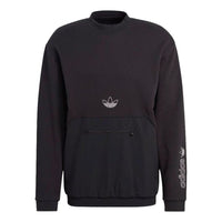 adidas originals Sprt Arc Crew Casual Sports Neck Round Sleeves Long Sleeves Black GN2464