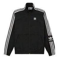 adidas originals Lock Up TT Sleeve Logo Retro Sports Jacket Black ED6092