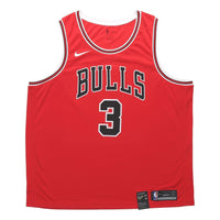 قميص كرة السلة Nike NBA Retro SW Fan Edition Chicago Bulls Wade 3 Red 864465-658
