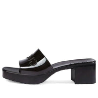 (WMNS) حذاء غوتشي المطاطي الأسود 624730-J8700-1000