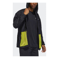 adidas Terrex Bao Pack Windb Outdoor Sports Mesh Contrasting Colors Pocket Hooded Jacket Black GN7601