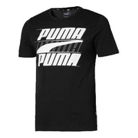PUMA Rebel Basic Black 844137-01 برقبة دائرية وأكمام قصيرة