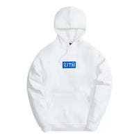 KITH Hebrew Script Box Logo Hoodie 'White' KHM030261-101