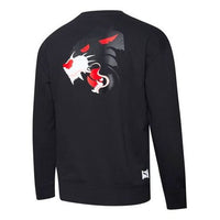 بلوفر رياضي برقبة دائرية من PUMA Fierce Back Printing باللون الأسود 579096-01
