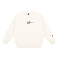 New Balance Logo Print Sweatshirt 'White Green' AMT13365-IV