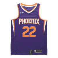 قميص كرة السلة Nike NBA SW Fan Edition Knicks Phoenix Suns 2 2 باللون الأرجواني 864503-573