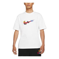 حذاء رياضي Air Jordan Jumpman 85 مطبوع عليه رقعة برقبة دائرية وأكمام قصيرة باللون الأبيض DA9899-100