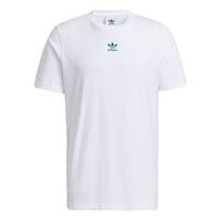 adidas originals Ts Ss Tee Logo Printing Sports Round Neck Short Sleeve White H46694