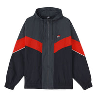 Nike Woven Contrasting Colors Athleisure Casual Sports Hooded Jacket Gray DC0502-070