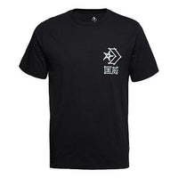 تيشيرت رجالي رياضي بأكمام قصيرة مطبوع عليه شعار Converse باللون الأسود 10018486-A02