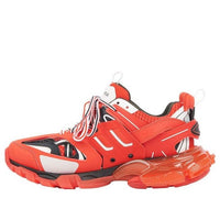 حذاء رياضي Balenciaga Track Clear Sole Low-Top باللون الأحمر 647742W3BZ16591