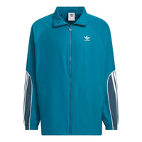 adidas Originals 3-Stripes Coach Jacket Asia Sizing 'Blue' JE3492