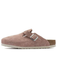 Birkenstock Boston Soft Footbed Suede Leather Sandals 'Pink Clay' 1023279
