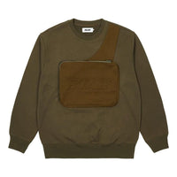 Palace SS22 Bag Crew Sweater 'Olivegreen' P22CS086