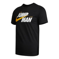 نايكي Jmpmn Gfx Ss Crew 2 Leisure Sports Letter Print Men's Short Sleeve Black DM3220-010