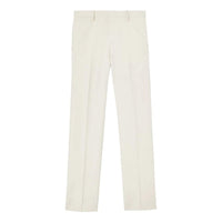 Men's Off-White FW22 Solid Color Buckle Belt Straight Casual Pants/Trousers White OMCA213S22FAB0036100