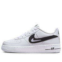 (GS) Nike Air Force 1 '07 'Cut Out Swoosh - White Black' DR7889-100