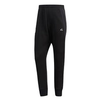 adidas Wj Pt Kn Swt logo Casual Loose Bundle Feet Sports Pants Black FJ0198