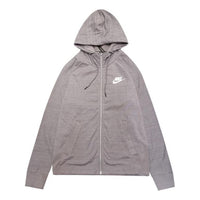 Nike logo zipped hooded jacket 'Grey' CD9177-056