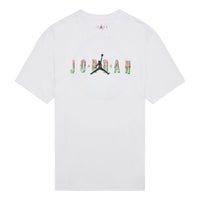 Air Jordan DNA Printing Alphabet Large Logo Short Sleeve White DQ5884-100