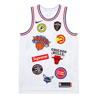 قميص Nike x Supreme x NBA Teams الأصلي باللون الأبيض AQ4228-100