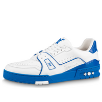 حذاء رياضي LOUIS VUITTON LV Trainer باللونين الأبيض والأزرق والأحمر 1ABG7E