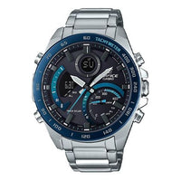 CASIO Waterproof EDIFICE Sapphire Crystal Mens Silver Analog/Digital Combo ECB-900DB-1B