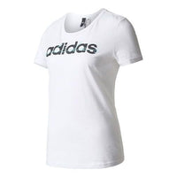 (WMNS) adidas Special Linear T-Shirt 'White Black' BP8374