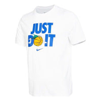 Nike Just Do It Alphabet Printing Round Neck Short Sleeve White DV1213-100