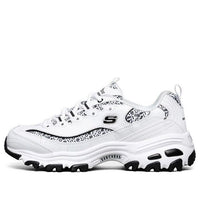 (WMNS) حذاء رياضي Skechers D'Lites 1.0 منخفض الرقبة أبيض/أسود 13169-WBK