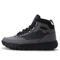 حذاء Timberland Greenstride Motion 6 متوسط ​​الارتفاع مصنوع من القماش والجلد المقاوم للماء - رمادي - A67BG