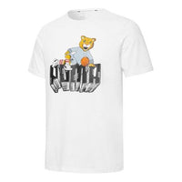 تيشيرت رياضي بأكمام قصيرة مطبوع عليه شعار PUMA Dylan باللون الأبيض 532730-05