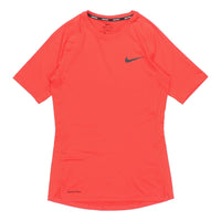 Nike Pro Logo Training Quick Dry Tight Short Sleeve Red BV5632-657
