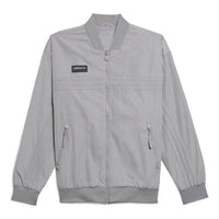 Men's adidas originals x Spezial Crossover Logo Zipper Solid Color Pocket Jacket Gray HC0405