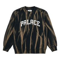 PALACE Unisex Tie Dye Round-Neck Letter Sweatshirt Black P20CS013