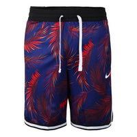 شورت كرة السلة Nike Flowers Logo Print Lace-Up باللون الأزرق AR1322-590